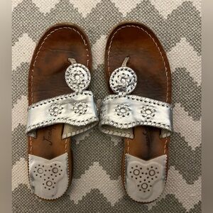 Jack Rogers Silver Sandals